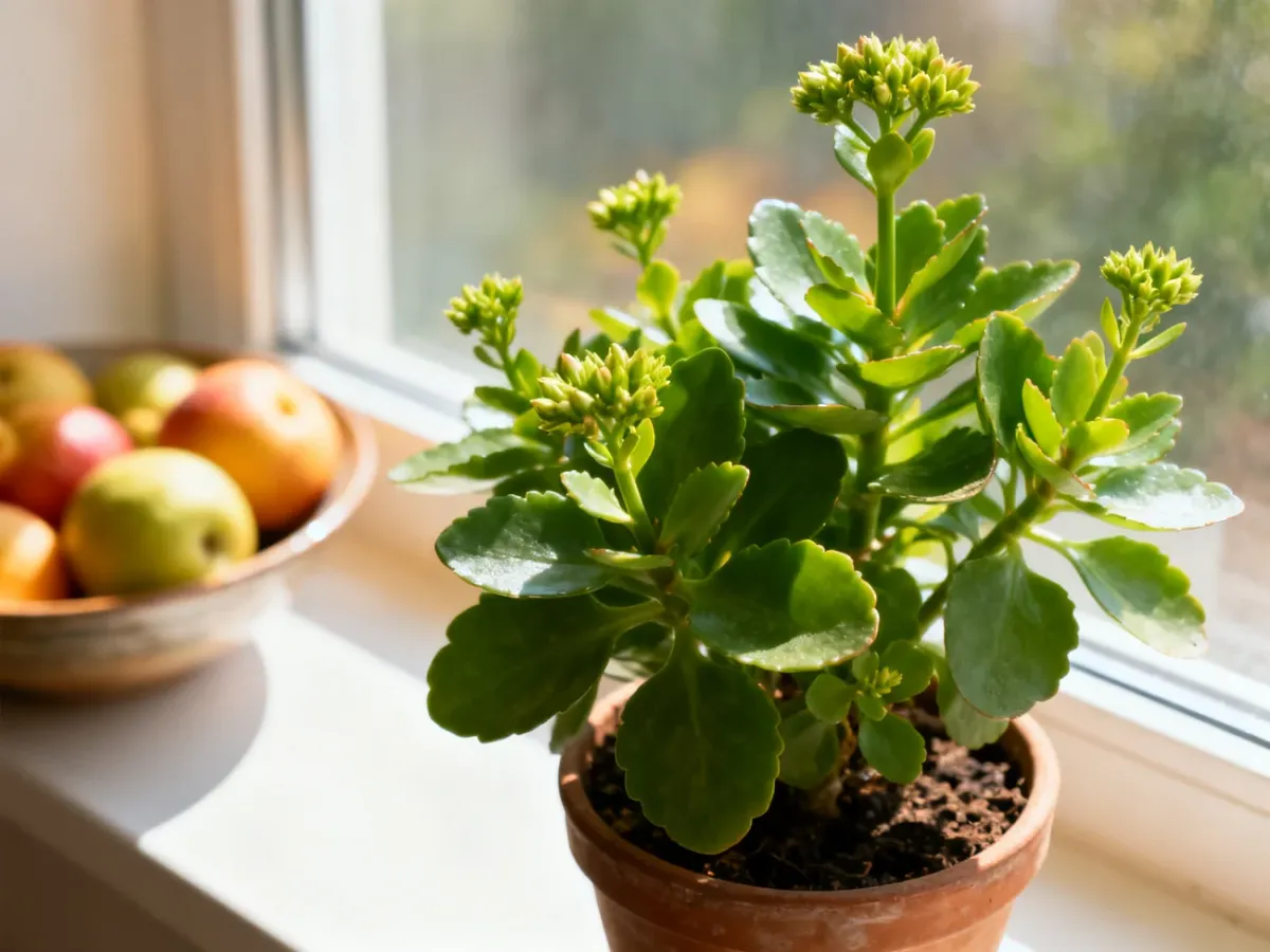Healthy kalanchoe growing in suitable indoor conditions